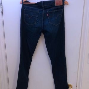 Levi 411 size 27 dark blue skinny jeans